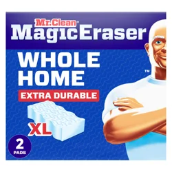 Mr Clean Mr. Clean Magic Eraser Sponge, All Purpose Cleaner, Long Lasting Cleaning Scrubber, Whole Home Extra Durable Xl, 2ct