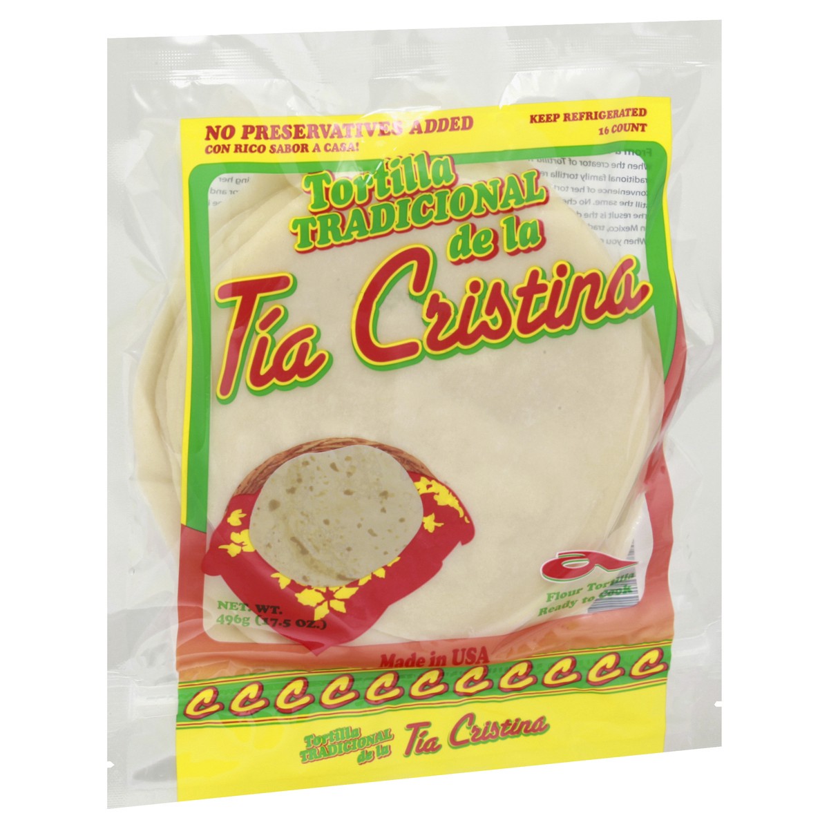 slide 12 of 13, Tia Cristina Flour Tortilla 16 ea, 16 ct