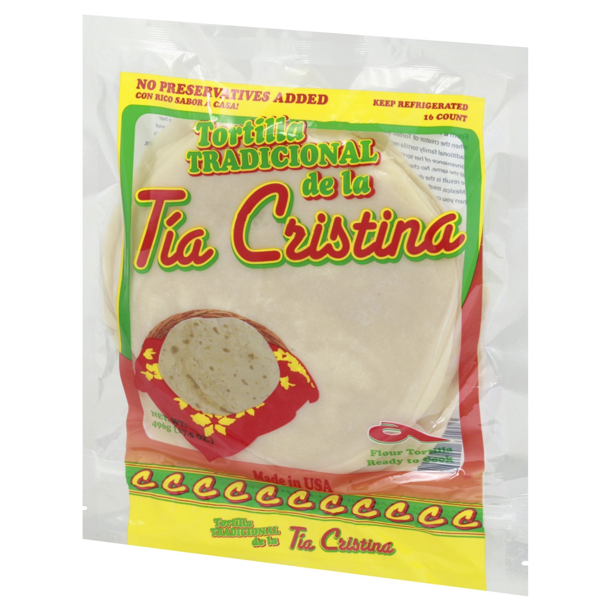 slide 4 of 13, Tia Cristina Flour Tortilla 16 ea, 16 ct