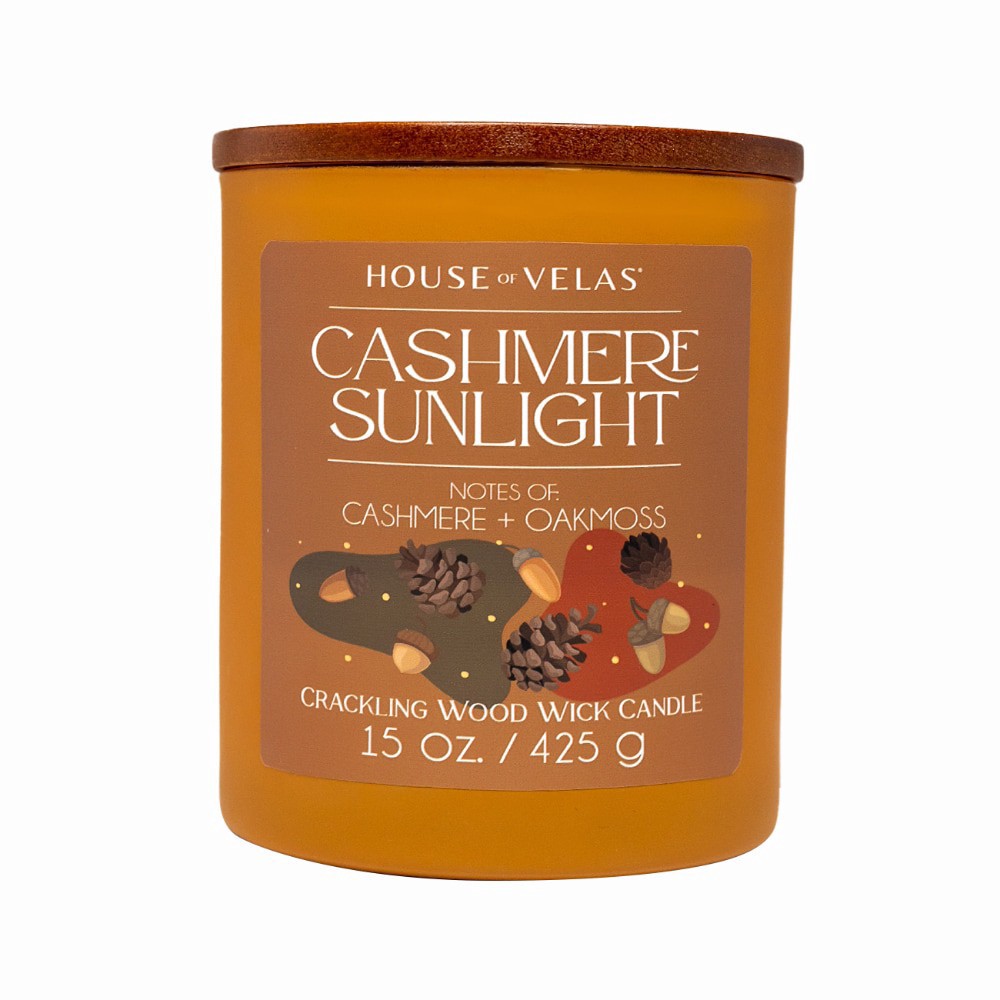 slide 2 of 3, House of Velas Harvest Jar Candle Cashmere Sunlight, 15 oz
