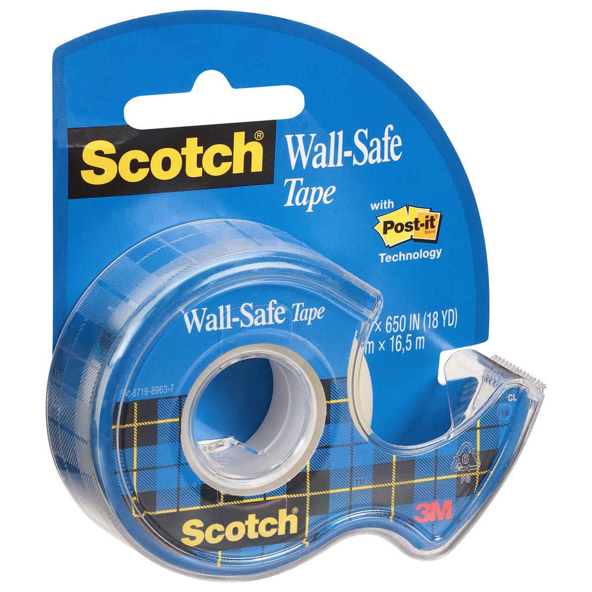 slide 6 of 9, Scotch Wall-Safe Tape 1 ea, 1 ct