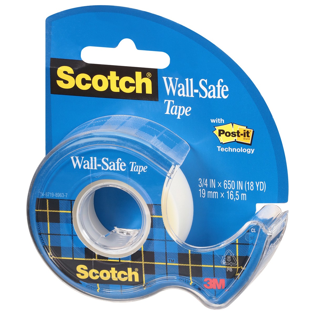 slide 4 of 9, Scotch Wall-Safe Tape 1 ea, 1 ct