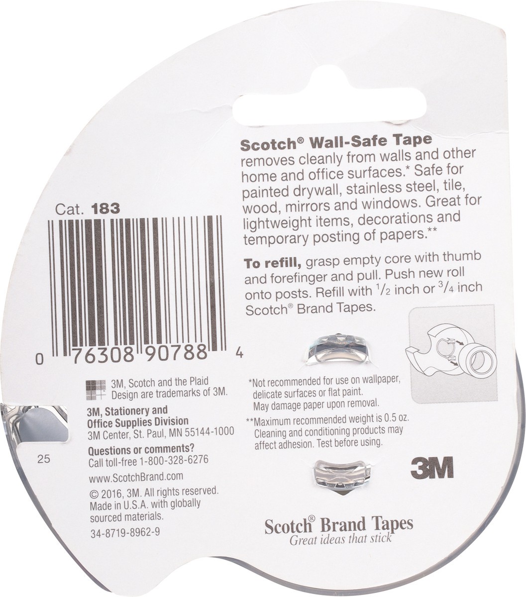 slide 7 of 9, Scotch Wall-Safe Tape 1 ea, 1 ct