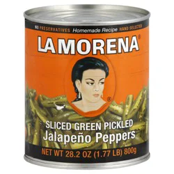 La Morena Sliced Green Pickled Jalapeno Peppers
