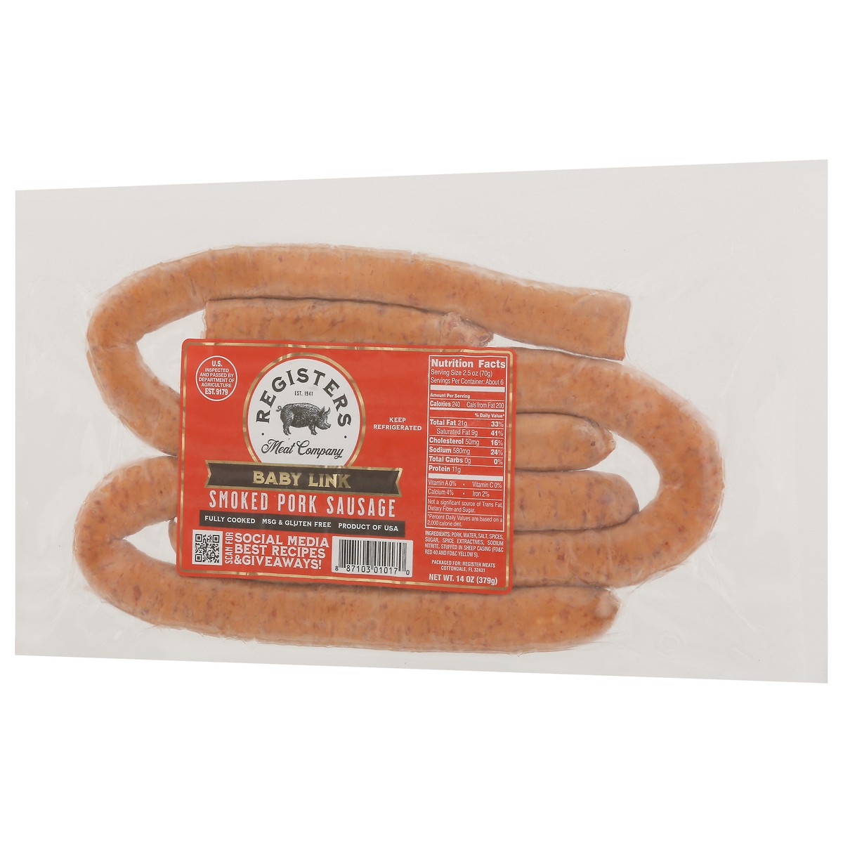 slide 8 of 13, Reg Baby Link Smkd Sausage, 1 ct