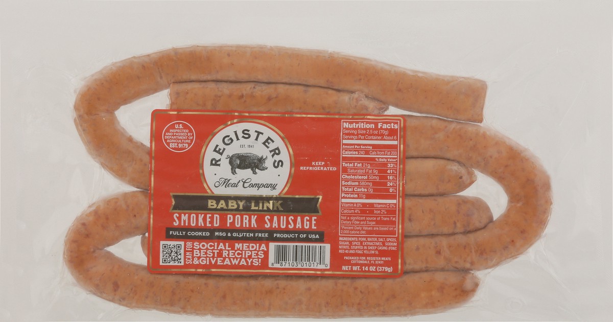 slide 10 of 13, Reg Baby Link Smkd Sausage, 1 ct