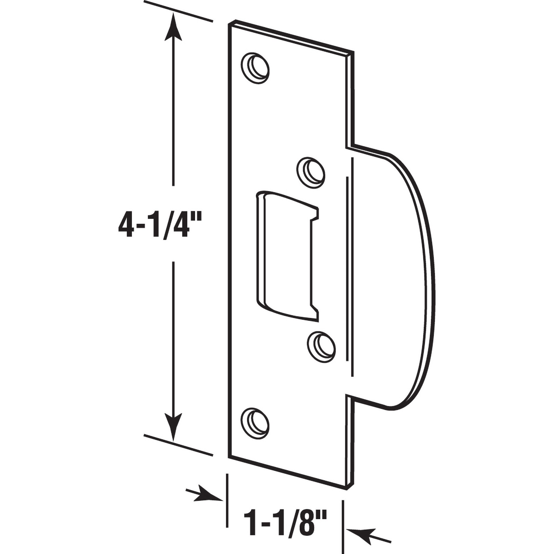 slide 5 of 6, RELIABILT 1-1/8-in W x 4/5-in L Satin Door, 1 ct
