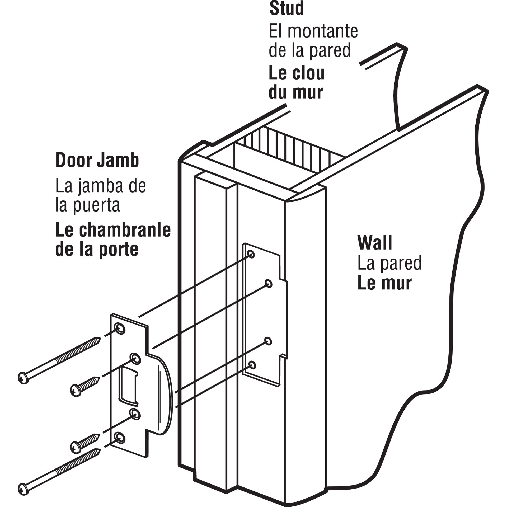 slide 6 of 6, RELIABILT 1-1/8-in W x 4/5-in L Satin Door, 1 ct