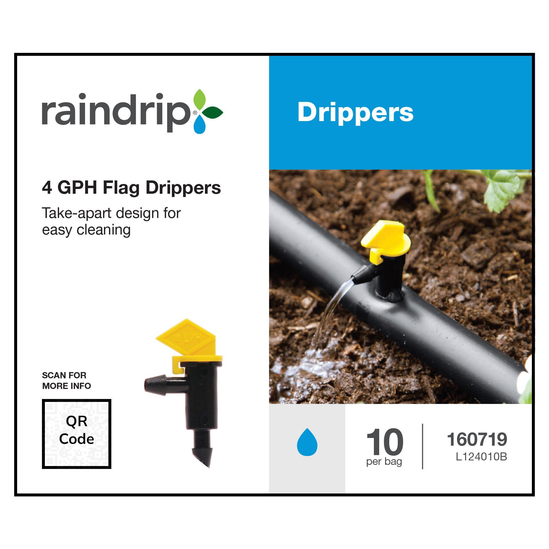 slide 6 of 6, Raindrip 4 GPH Drip Irrigation Dripper 10 -Pack, 1 ct