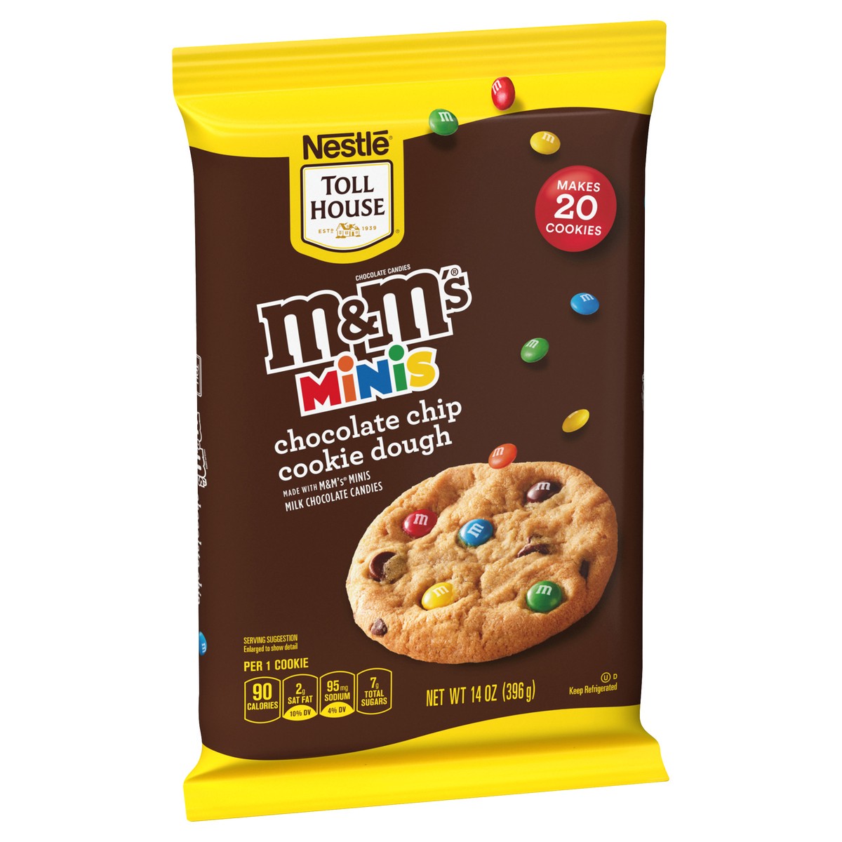 slide 1 of 3, Toll House M&M'S Minis Cookie Dough 14 oz., 14 oz