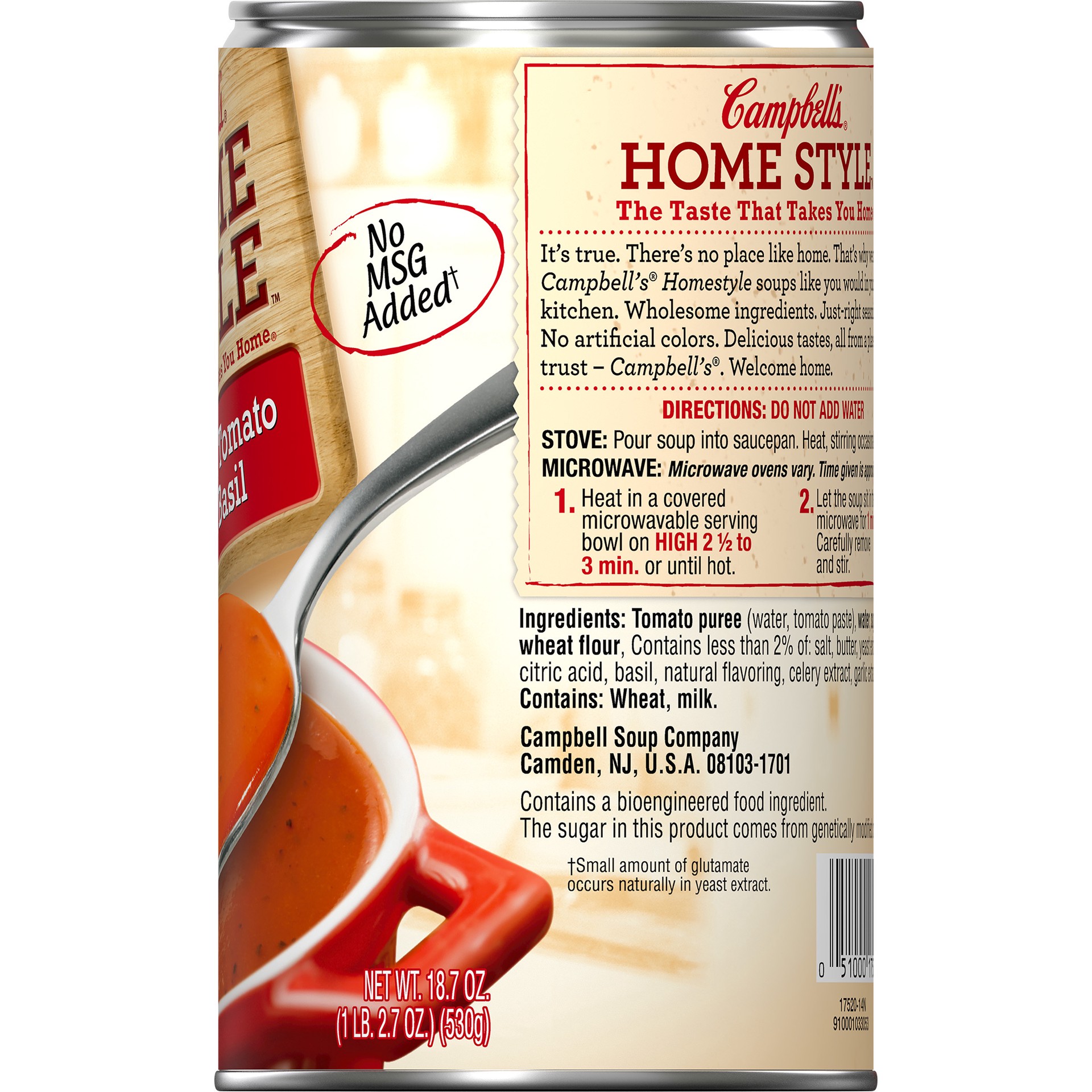 slide 5 of 5, Campbell's Homestyle Soup, Harvest Tomato Soup, 18.7 Oz Can, 18.7 oz