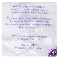 slide 3 of 5, Buffalo Snow Christmas Drape with Silver Glitter, 1 ct