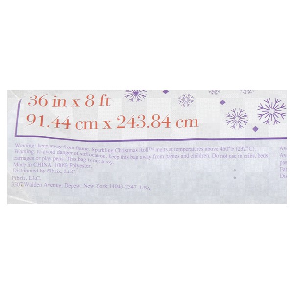 slide 4 of 5, Buffalo Snow Sparkling Christmas Roll Super Size, 36" x 12", 36 in