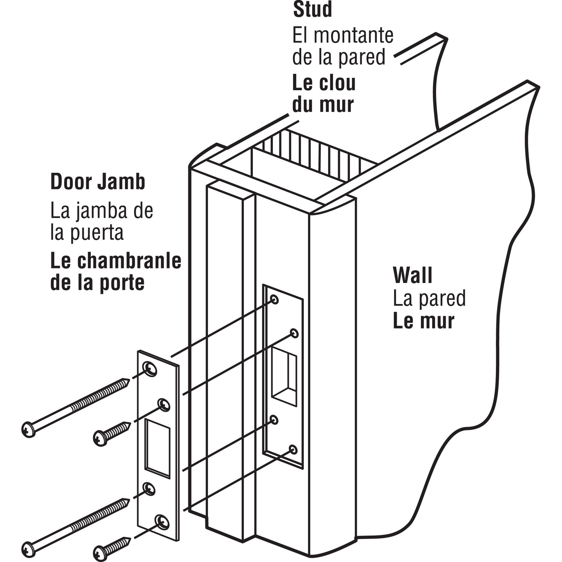 slide 6 of 6, RELIABILT 1-1/4-in W x 3-5/8-in L Satin Full lip strike, 1 ct