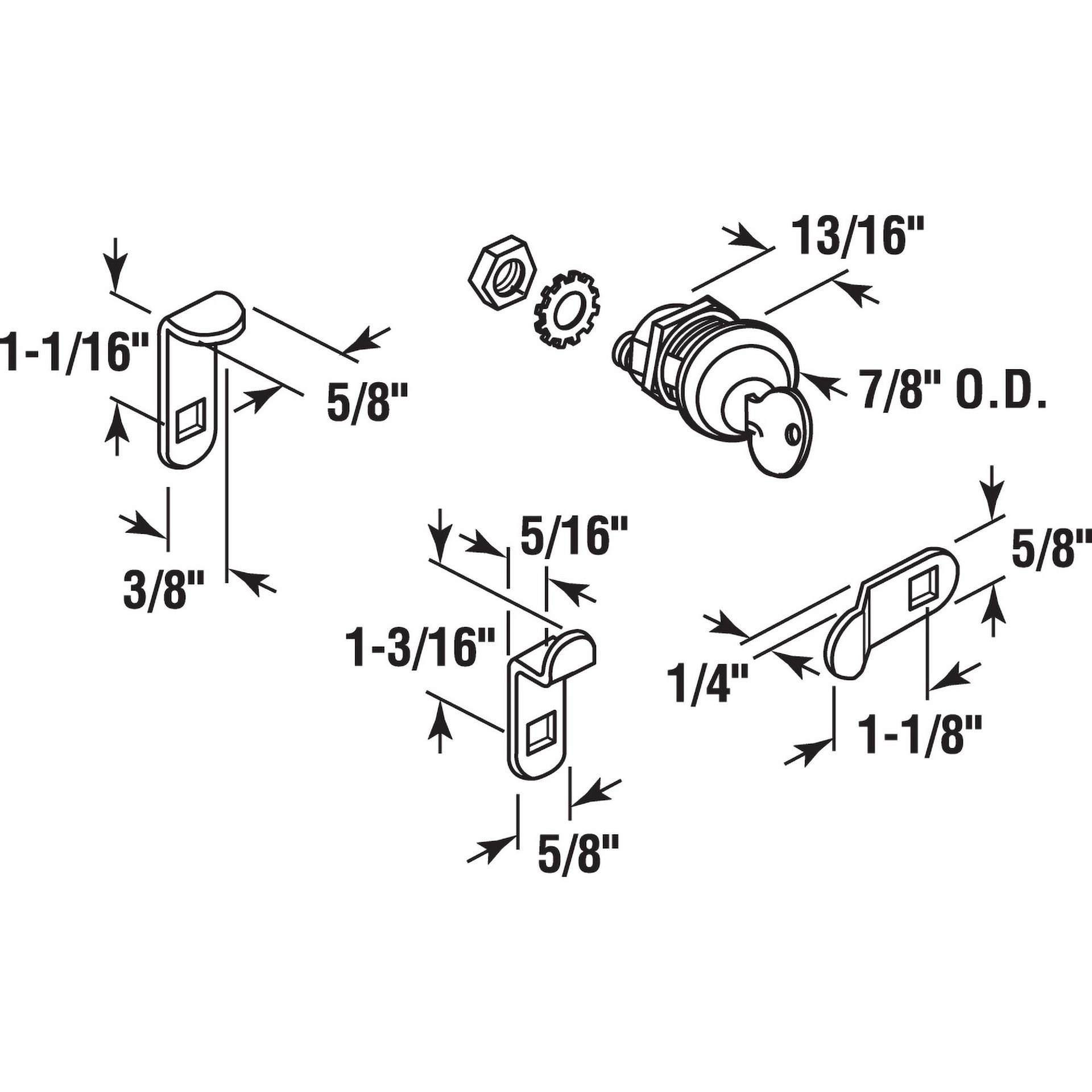slide 2 of 4, Gatehouse Brass Hardware Mailbox lock, 1 ct