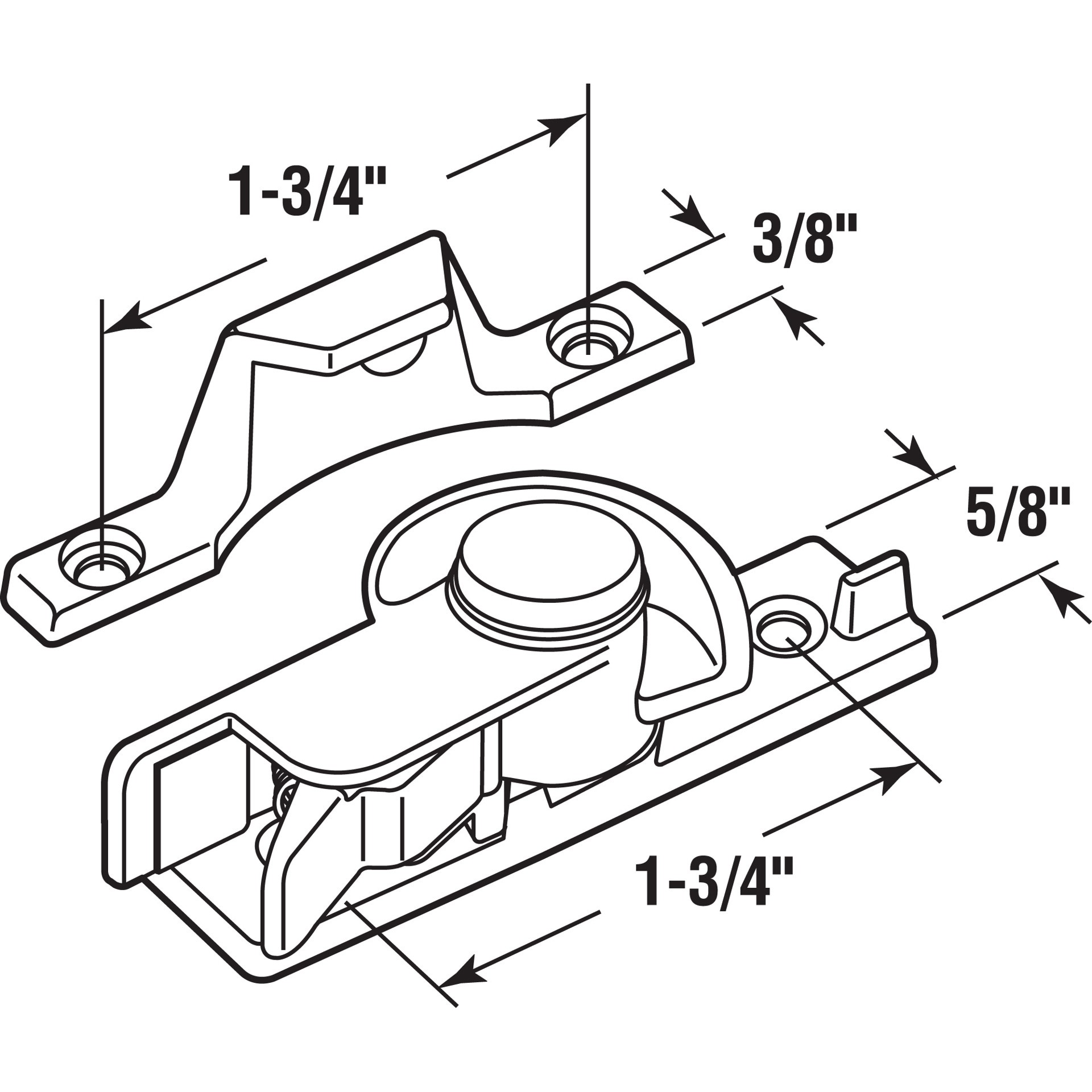 slide 2 of 4, Gatehouse White Die-cast Sliding Window Sash Lock, 1 ct