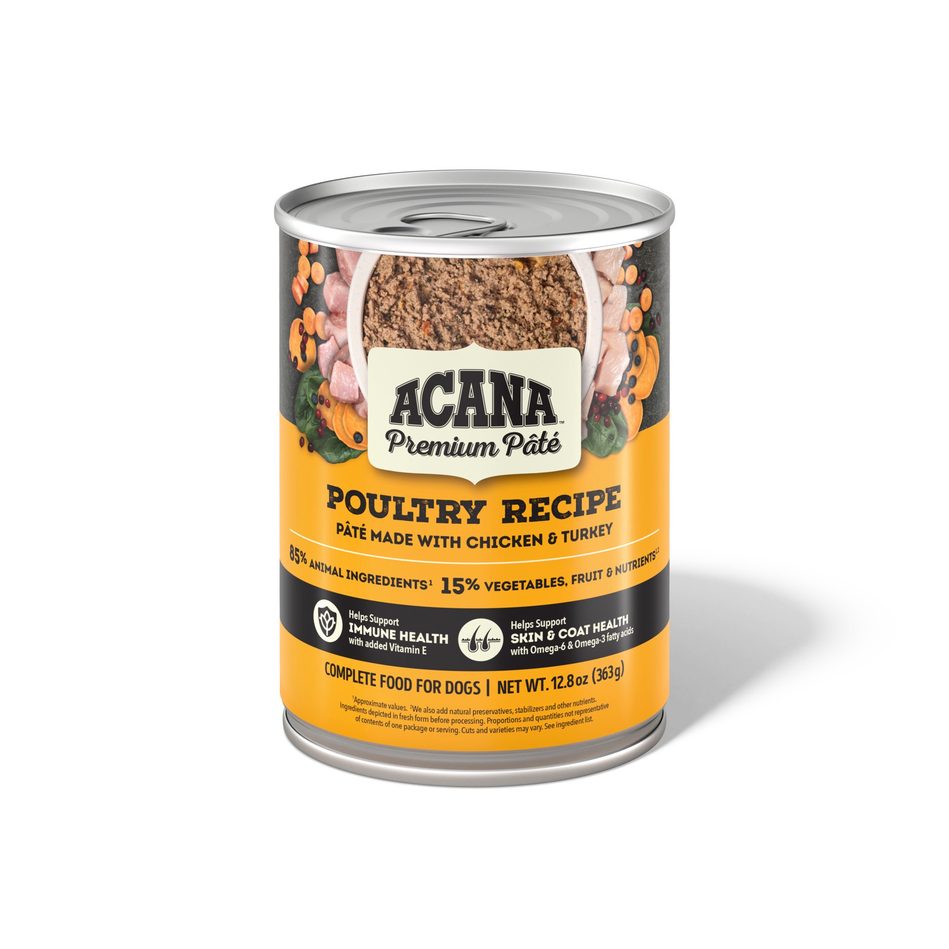 slide 1 of 2, ACANA PREMIUM PATE Poultry Recipe Wet Dog Food, 12.8 oz., 1 ct