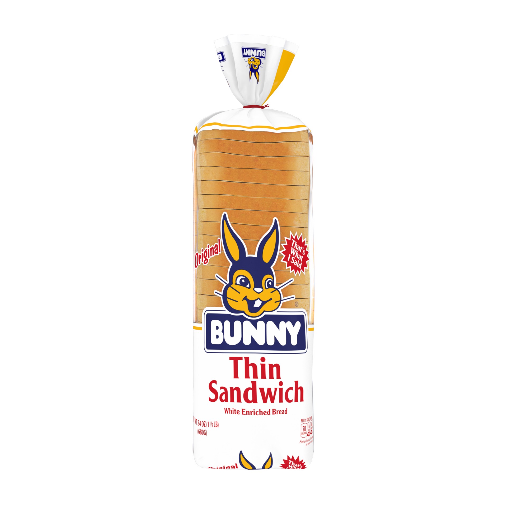 slide 2 of 5, Bunny White Sandwich Bread, 24 oz, 24 oz