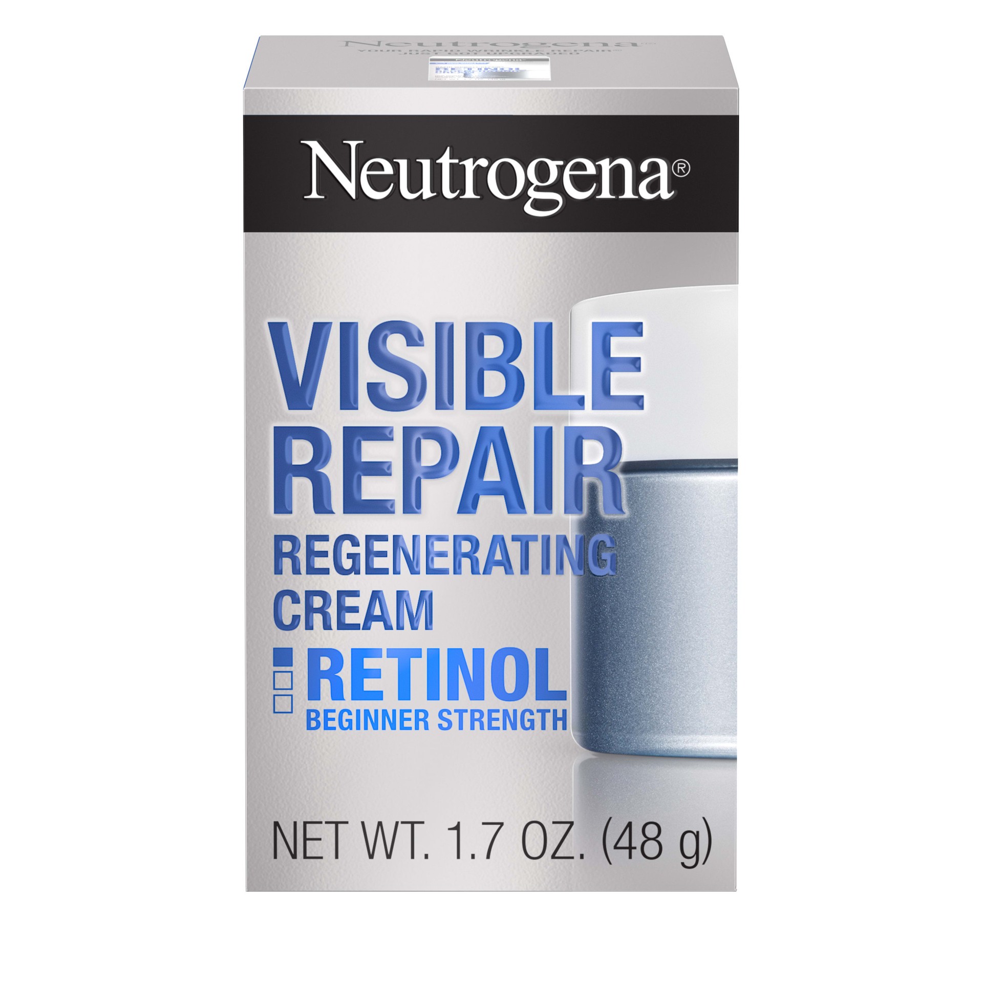 slide 1 of 7, Neutrogena Rapid Wrinkle Repair Retinol Face Moisturizer, Daily Anti-Aging Face Cream with Retinol & Hyaluronic Acid to Fight Fine Lines, Wrinkles, & Dark Spots, 1.7 oz, 1.7 oz