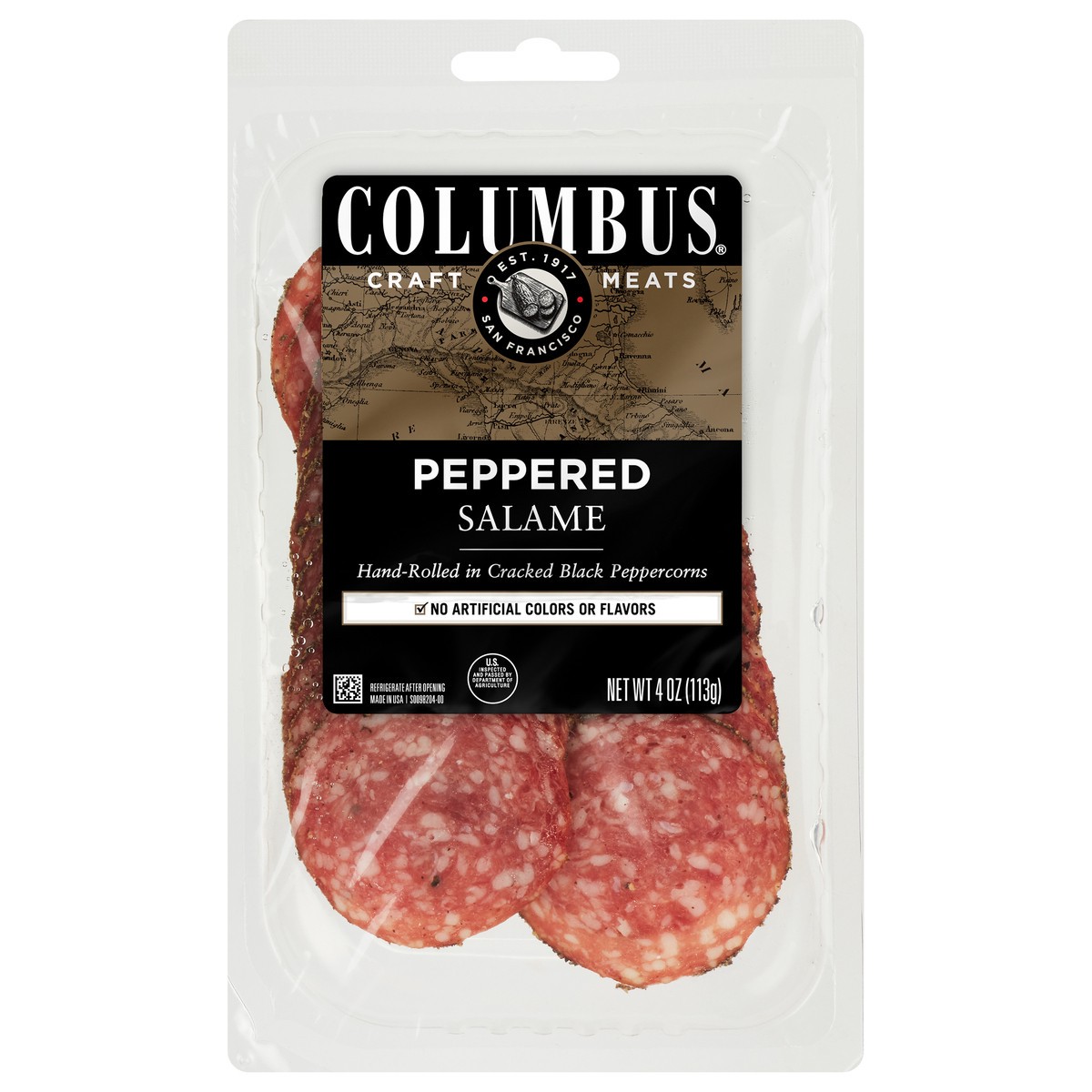 slide 8 of 10, Columbus Sliced Peppered Salame, 4 oz