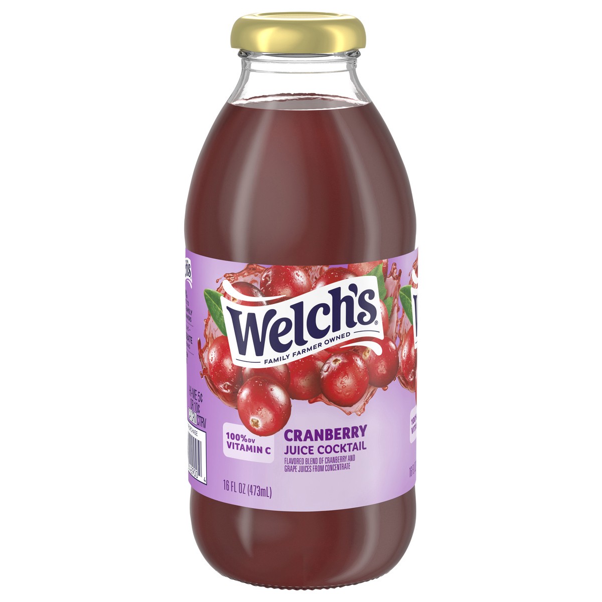 slide 1 of 4, Welch's Cranberry Juice Cocktail, 16 fl oz On-the-Go Bottle, 16 fl oz