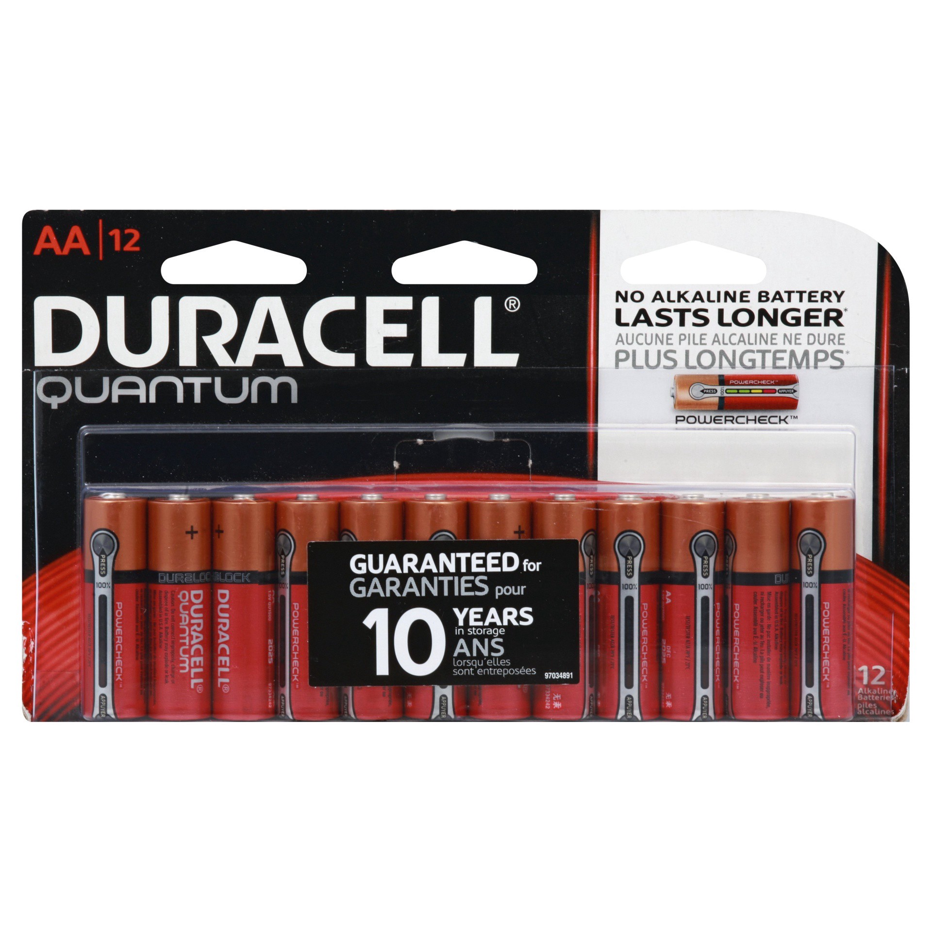 slide 1 of 6, Duracell Quantum AA Alkaline Batteries, 12 ct