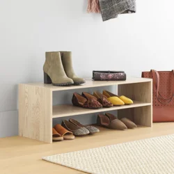 Whitmor RH 31 In W 2 Shelf Stacker Natural