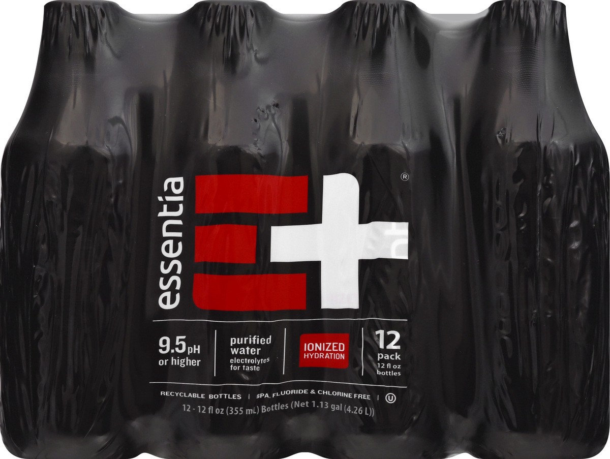 slide 6 of 9, ESSENTIA Ionized Alkaline Bottled Water 24 oz x 12, 24 oz