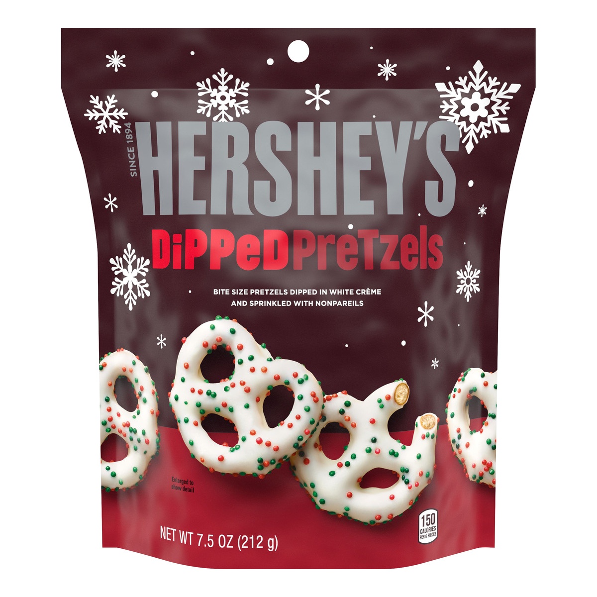 slide 1 of 1, Hershey's Holiday Dipped Pretzels, 7.5 oz