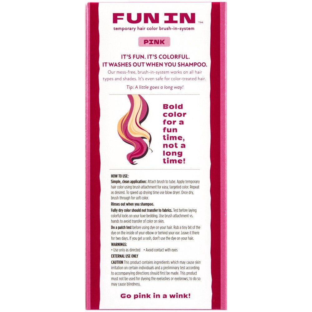 slide 6 of 6, Fun In Pink Brush-in-System Temporary Hair Color 1 oz, 1 oz