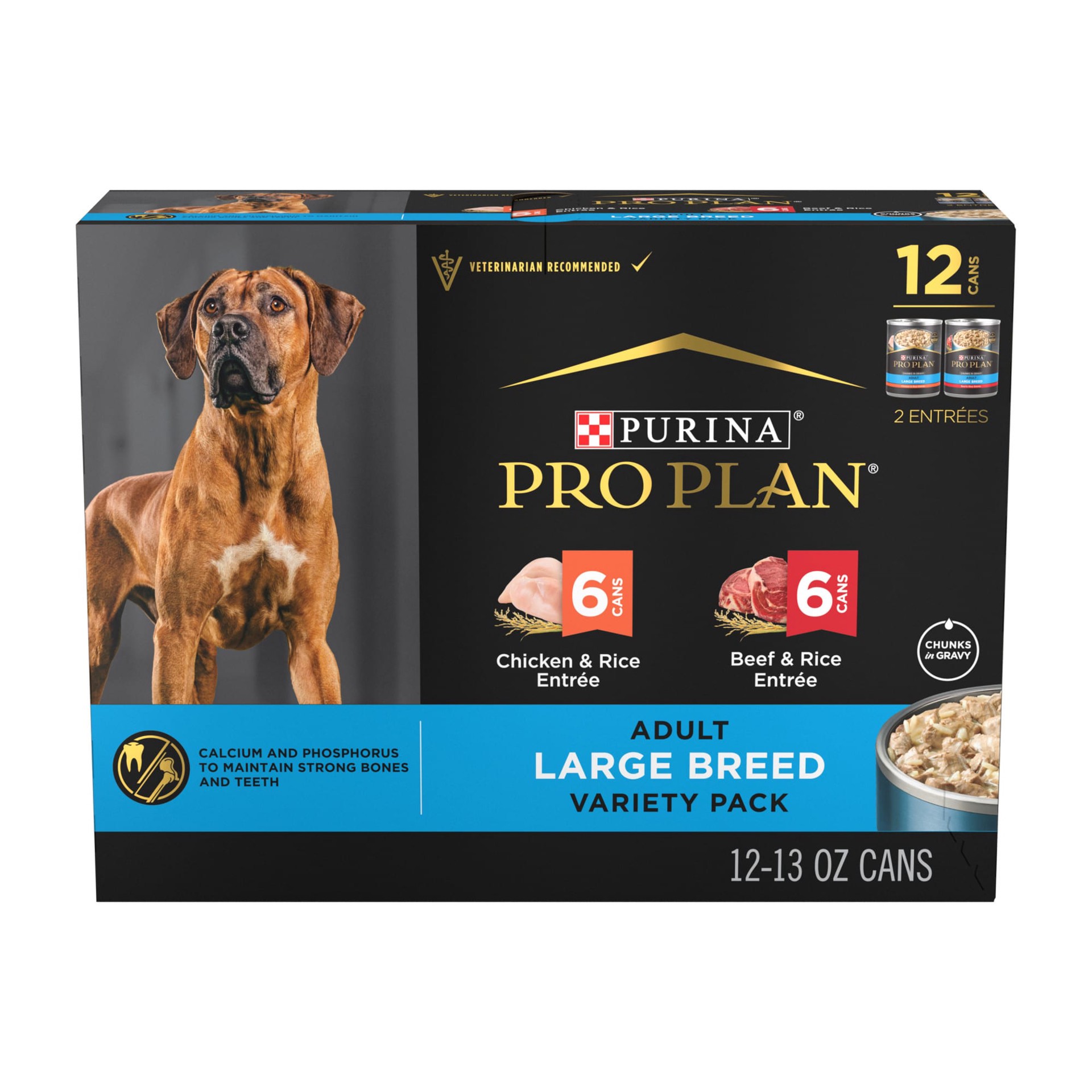 slide 1 of 6, Purina Pro Plan Specialized Large Breed Variety Pack Adult Wet Dog Food - 13 Oz, 12 Count, 9.75 lb