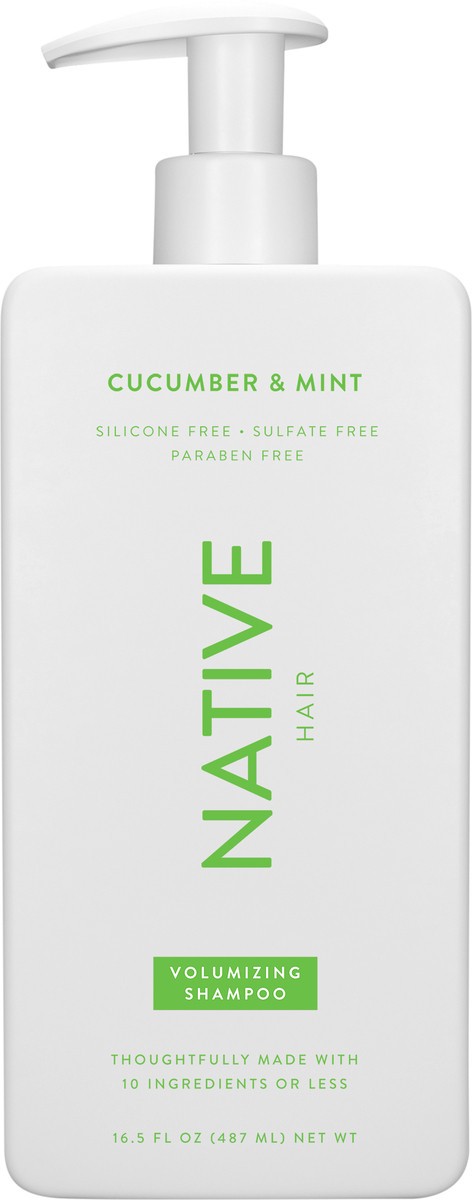 slide 5 of 6, Native Cucumber & Mint Volumizing Shampoo, 16.5 oz, 16.5 fl oz