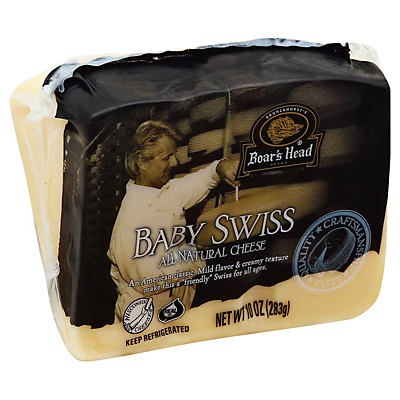 slide 1 of 4, Boar's Head Baby Swiss Cheese, 10 oz