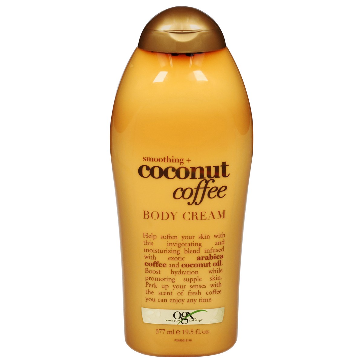 slide 1 of 7, OGX Smoothing + Coconut Coffee Body Cream 19.5 fl oz, 19.50 fl oz