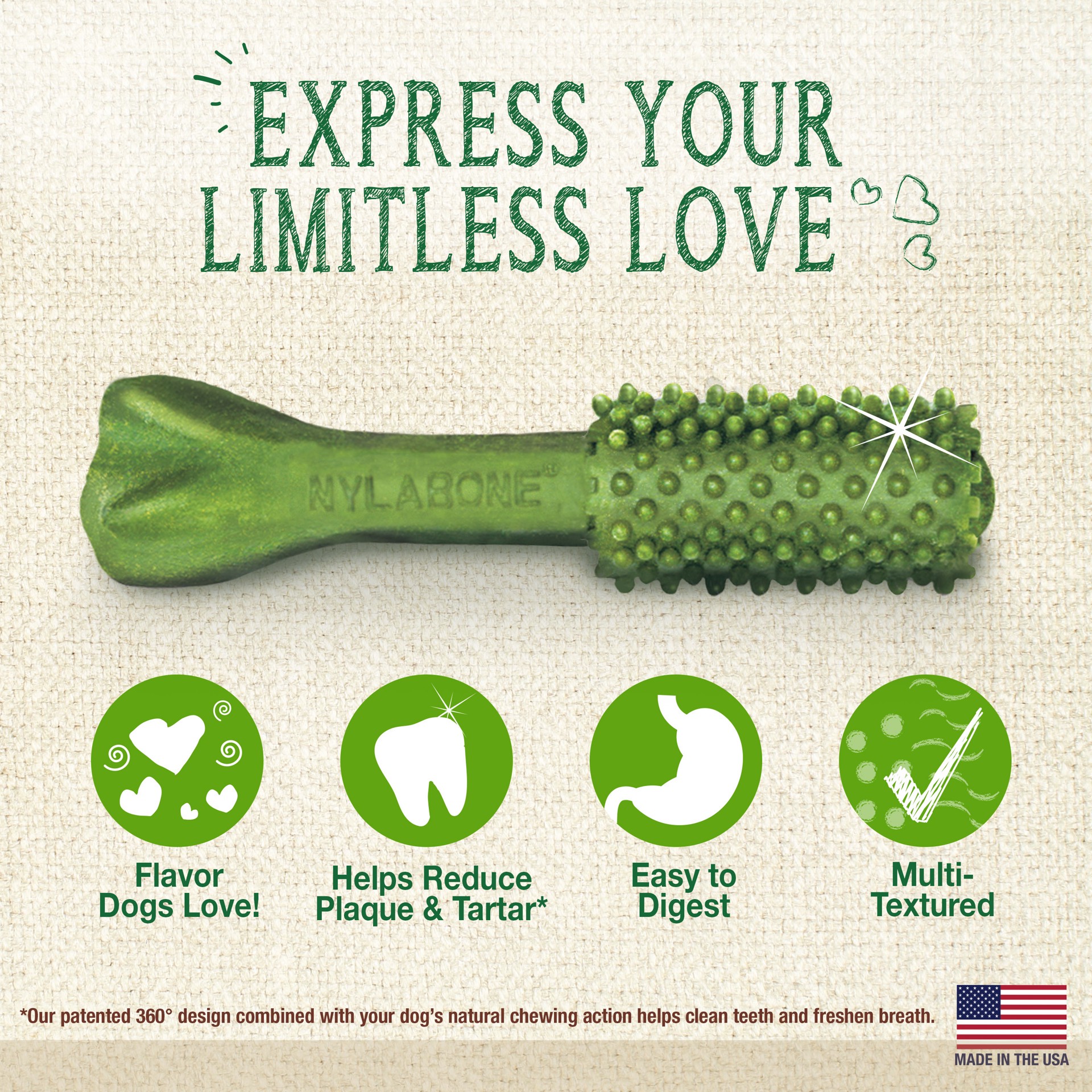 slide 4 of 10, Nylabone Nutri Dent Fresh Breath Flavored Dental Chews Large - 30 lbs. to 50 lbs.(20 Count), large; 2.2 lb