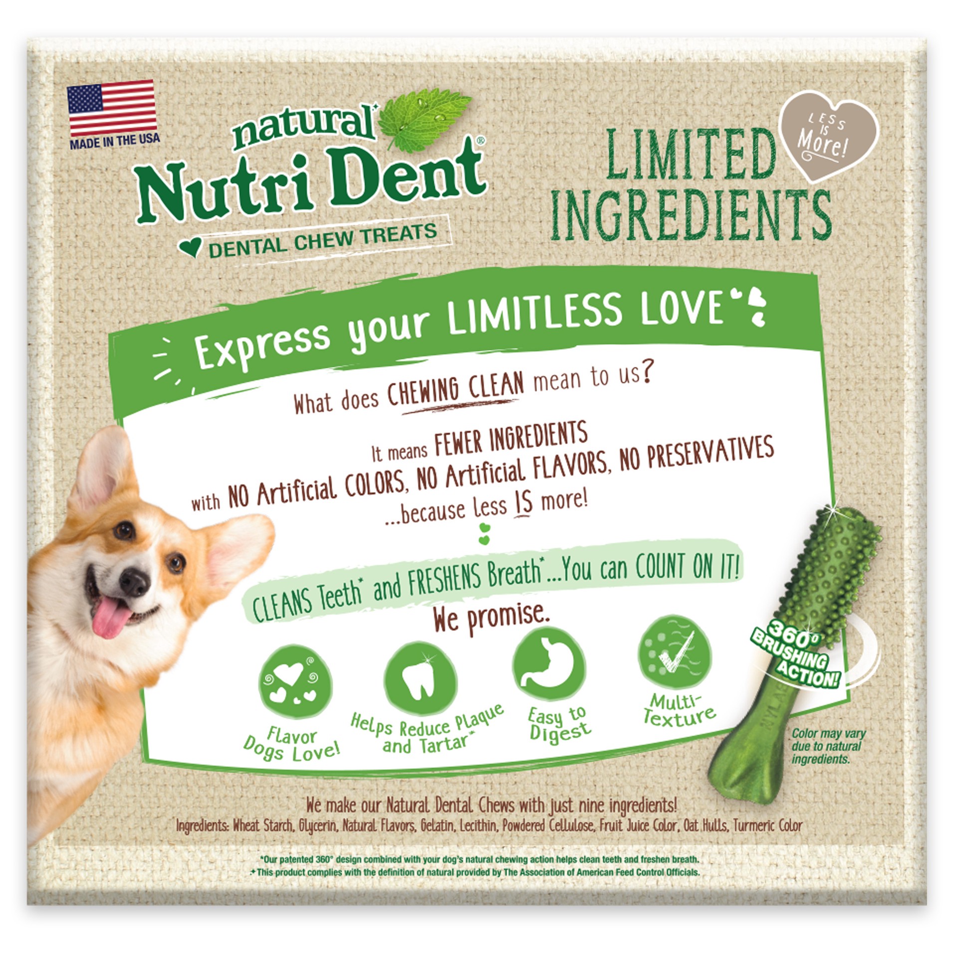 slide 7 of 10, Nylabone Nutri Dent Fresh Breath Flavored Dental Chews Large - 30 lbs. to 50 lbs.(20 Count), large; 2.2 lb