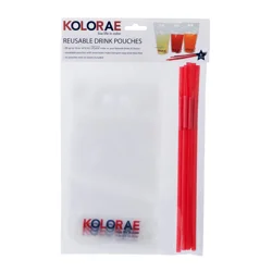 Kolorae Americana Drink Pouches with Straws, Set of 6