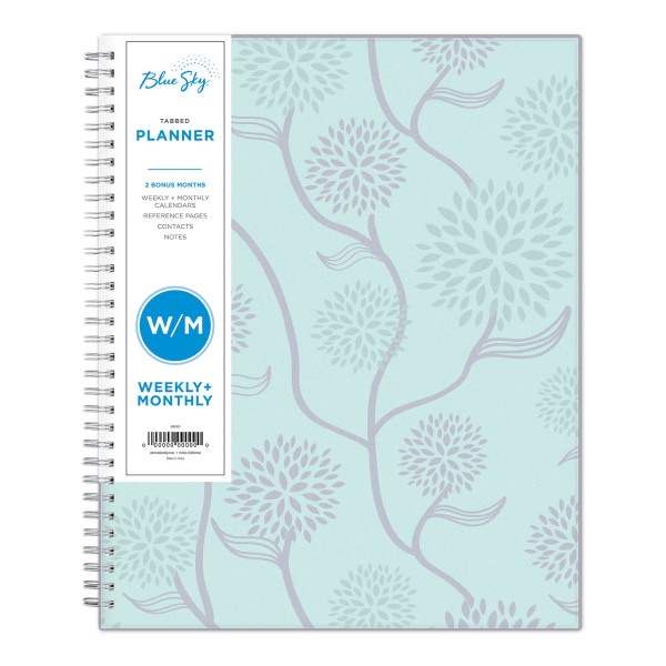 slide 1 of 5, Blue Sky Polypropylene Weekly/Monthly Planner, 8-1/2'' X 11'', Rue Du Flore, January To December 2021, 101602, 1 ct