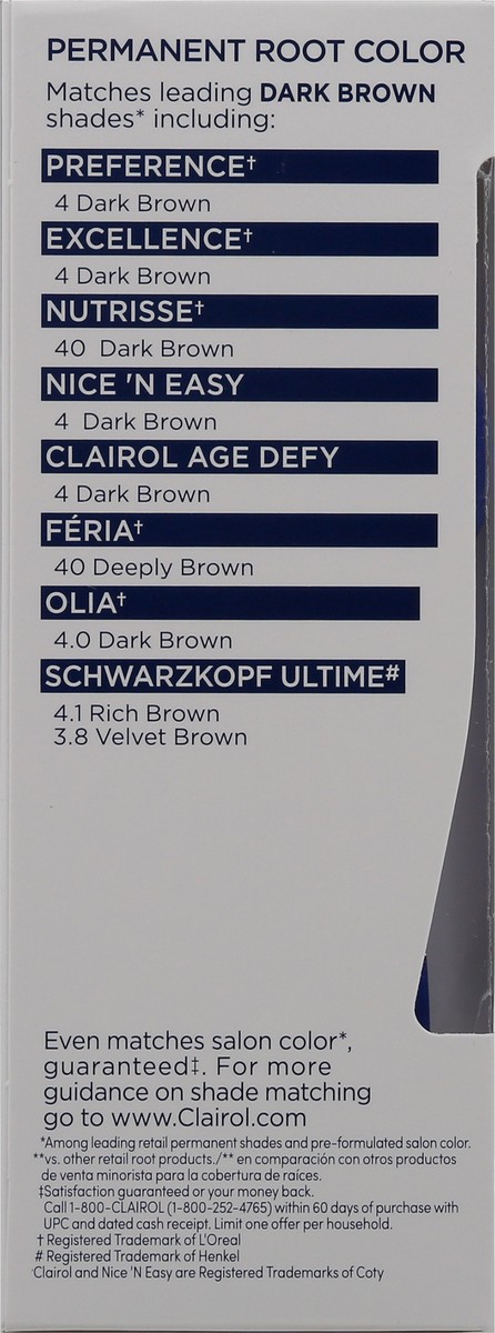 slide 5 of 9, Clairol Root Touch-Up Permanent Hair Color - 4 Dark Brown - 1 kit, 1 ct