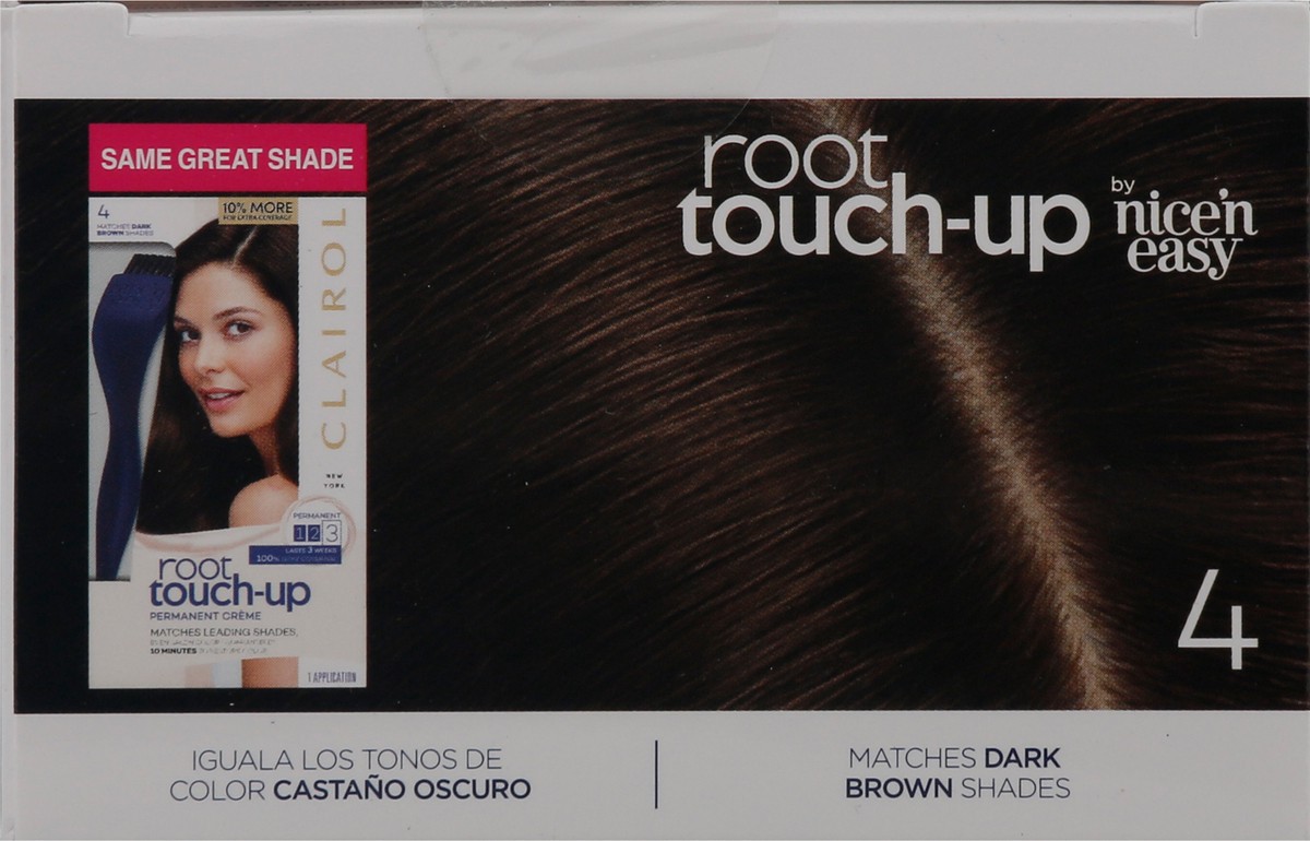 slide 7 of 9, Clairol Root Touch-Up Permanent Hair Color - 4 Dark Brown - 1 kit, 1 ct