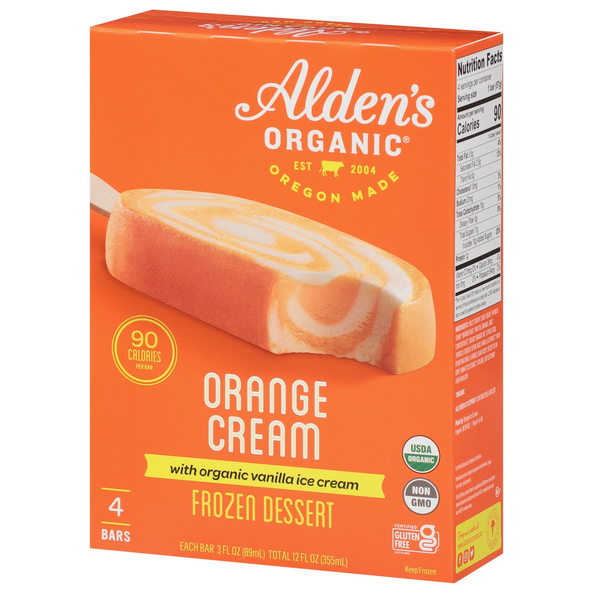 slide 5 of 11, Aldens Organic Organic Orange Cream Bars, 12 fl oz