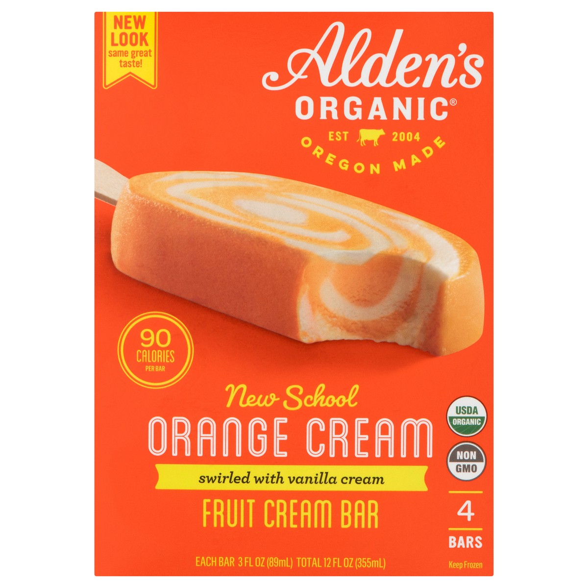 slide 1 of 11, Aldens Organic Organic Orange Cream Bars, 12 fl oz
