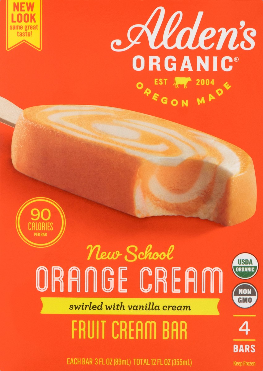 slide 1 of 11, Aldens Organic Organic Orange Cream Bars, 12 fl oz