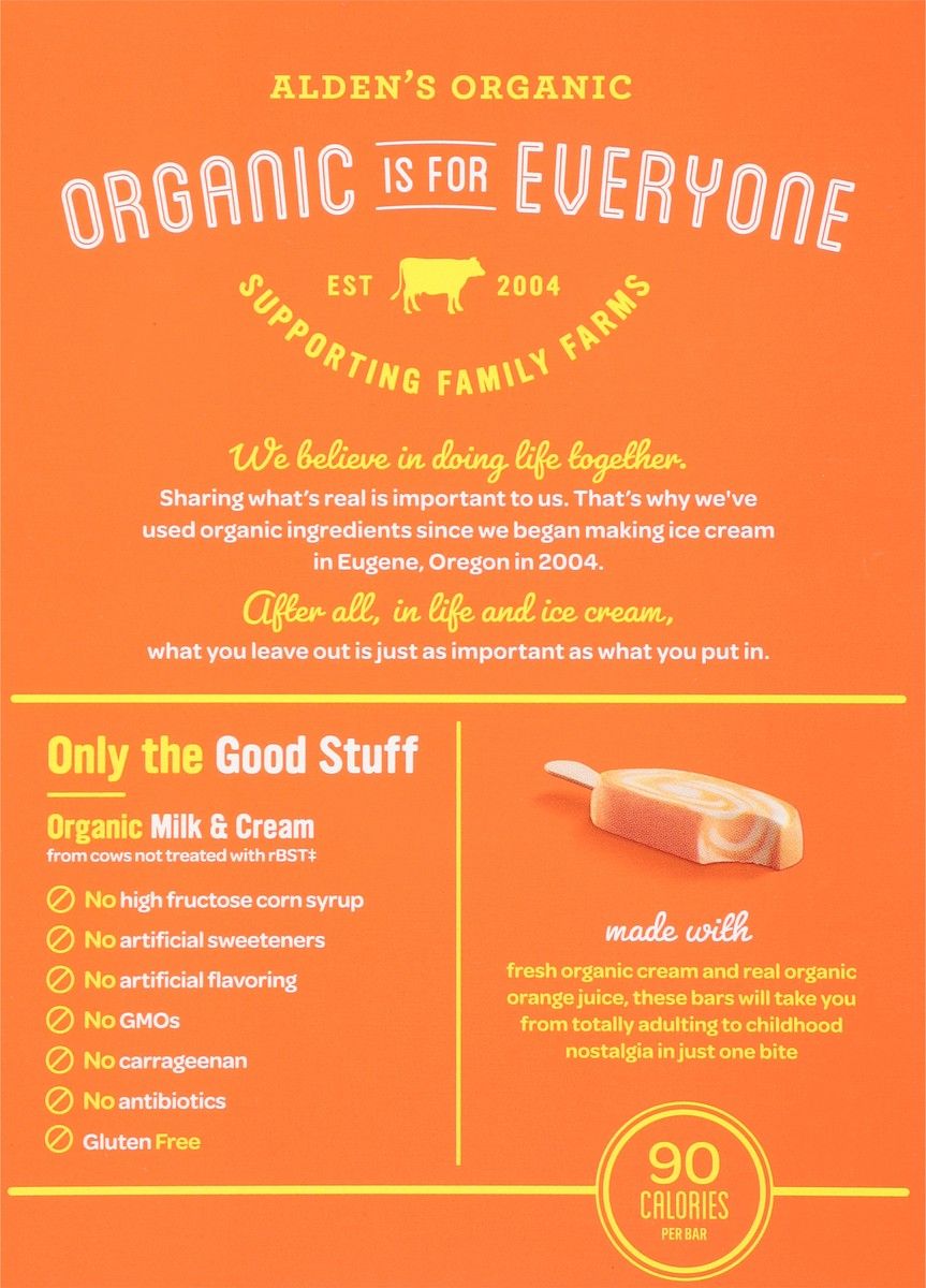 slide 8 of 11, Aldens Organic Organic Orange Cream Bars, 12 fl oz