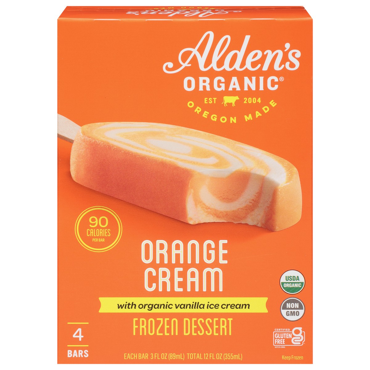 slide 10 of 11, Aldens Organic Organic Orange Cream Bars, 12 fl oz