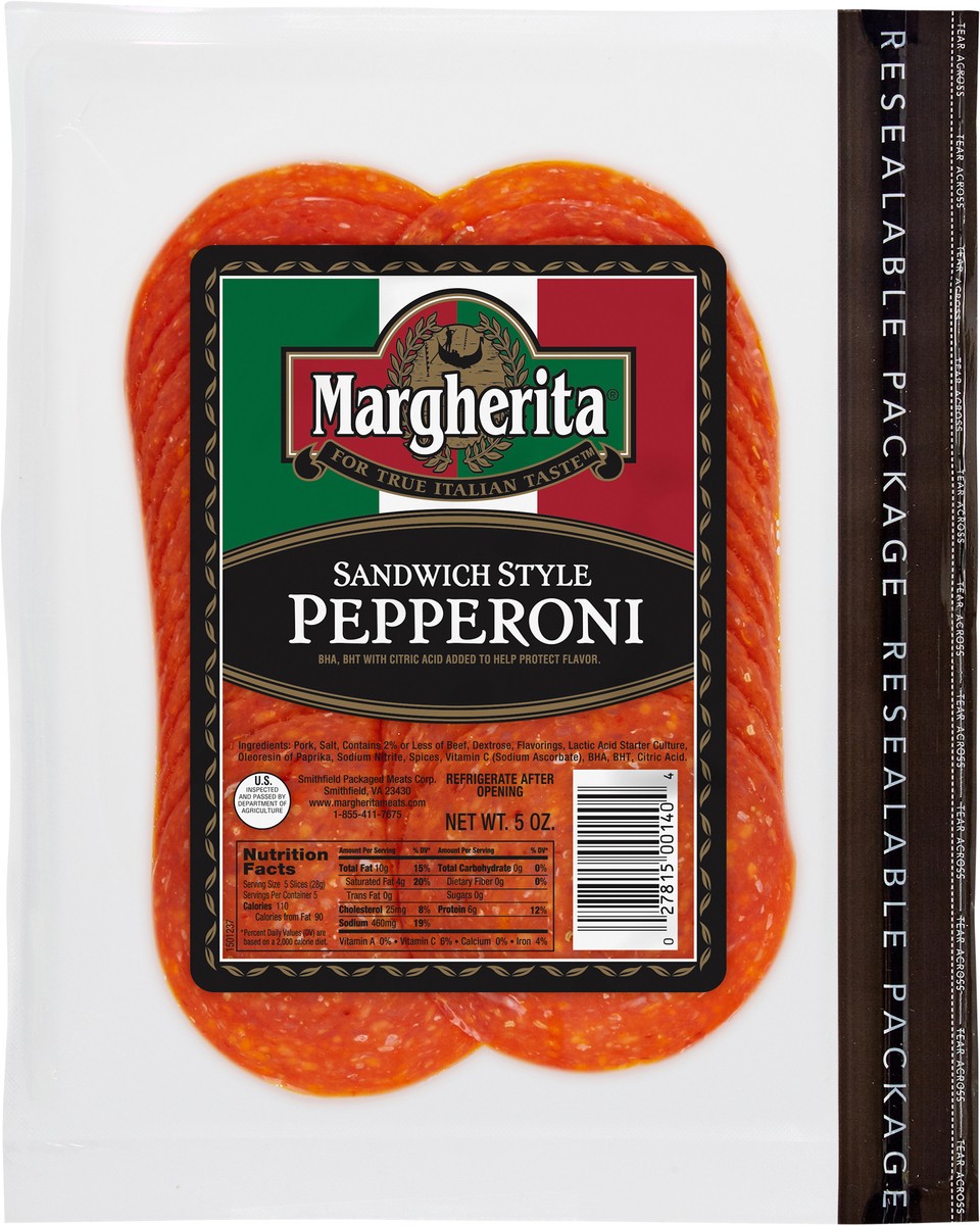 slide 2 of 2, Margherita Sandwich Pepperoni, 5 oz