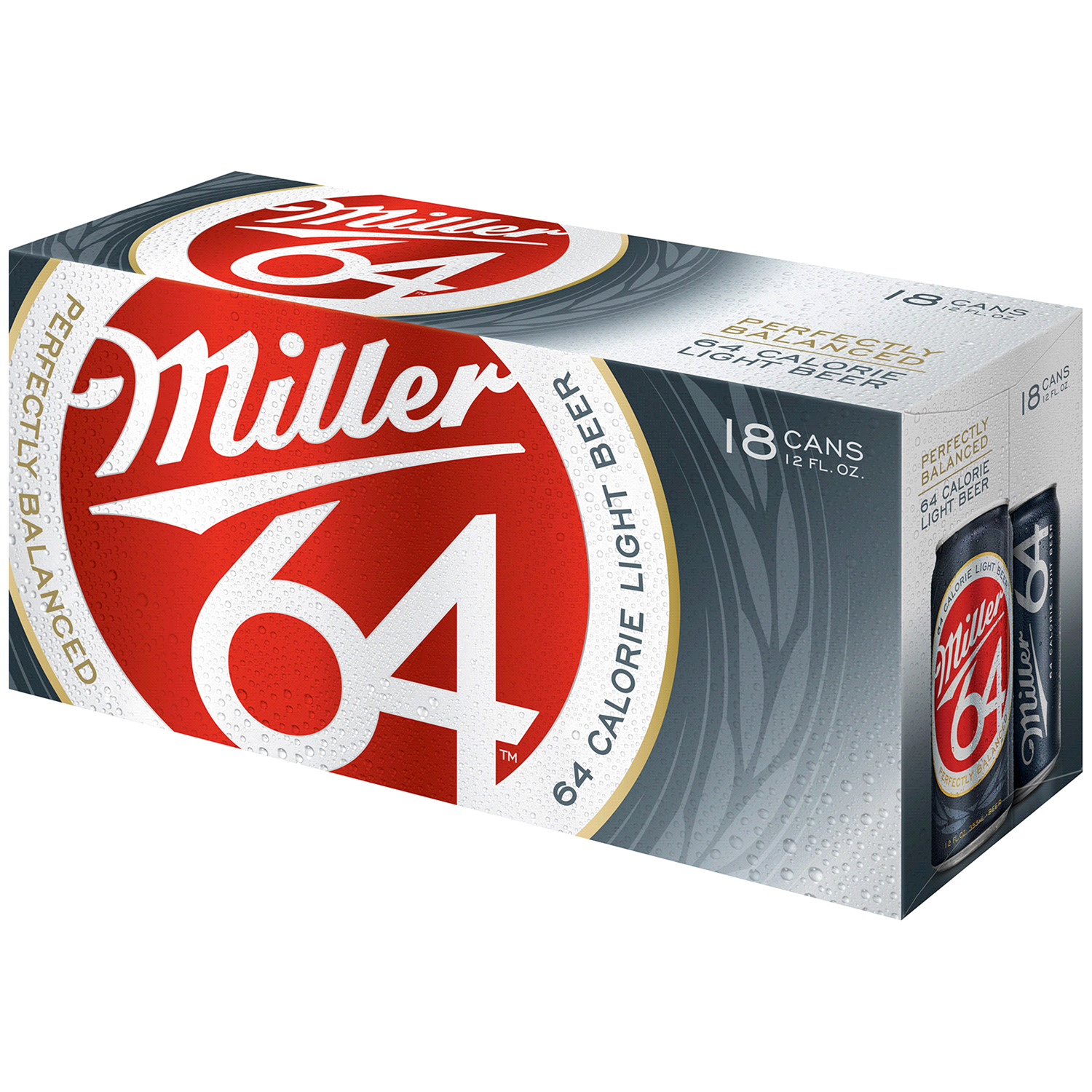 slide 1 of 1, MILLER64 2.8% ABV Lager, 18 ct; 12 oz
