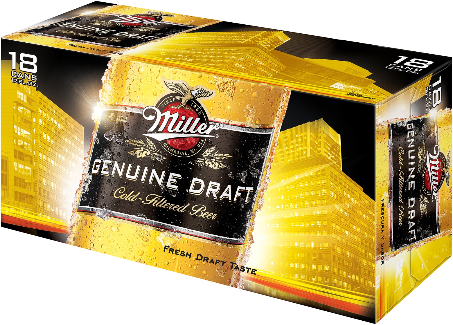 slide 3 of 6, Miller Genuine Draft, 18 pk, 12 oz cans, 4.6% ABV, 18 ct; 12 oz