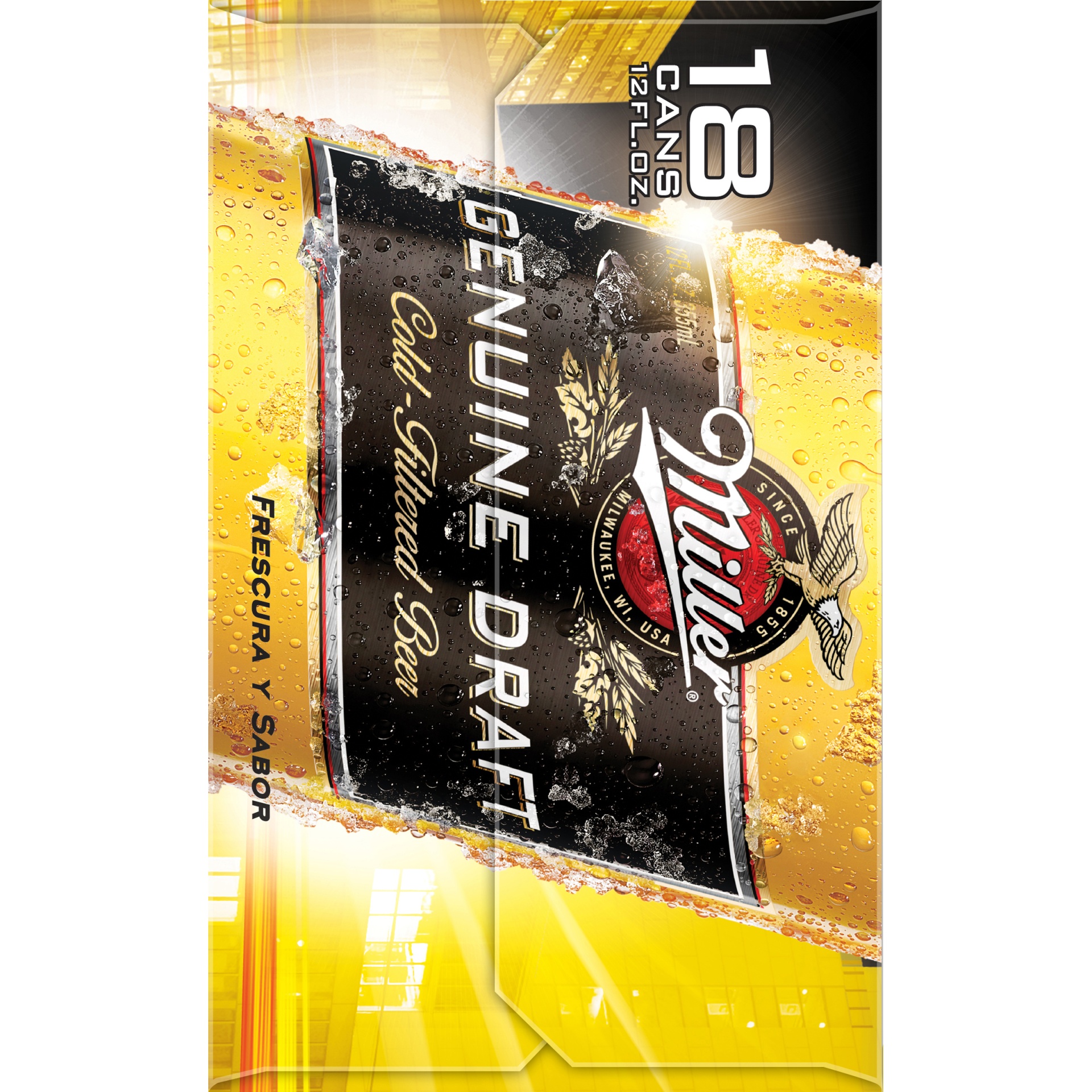 slide 2 of 6, Miller Genuine Draft, 18 pk, 12 oz cans, 4.6% ABV, 18 ct; 12 oz