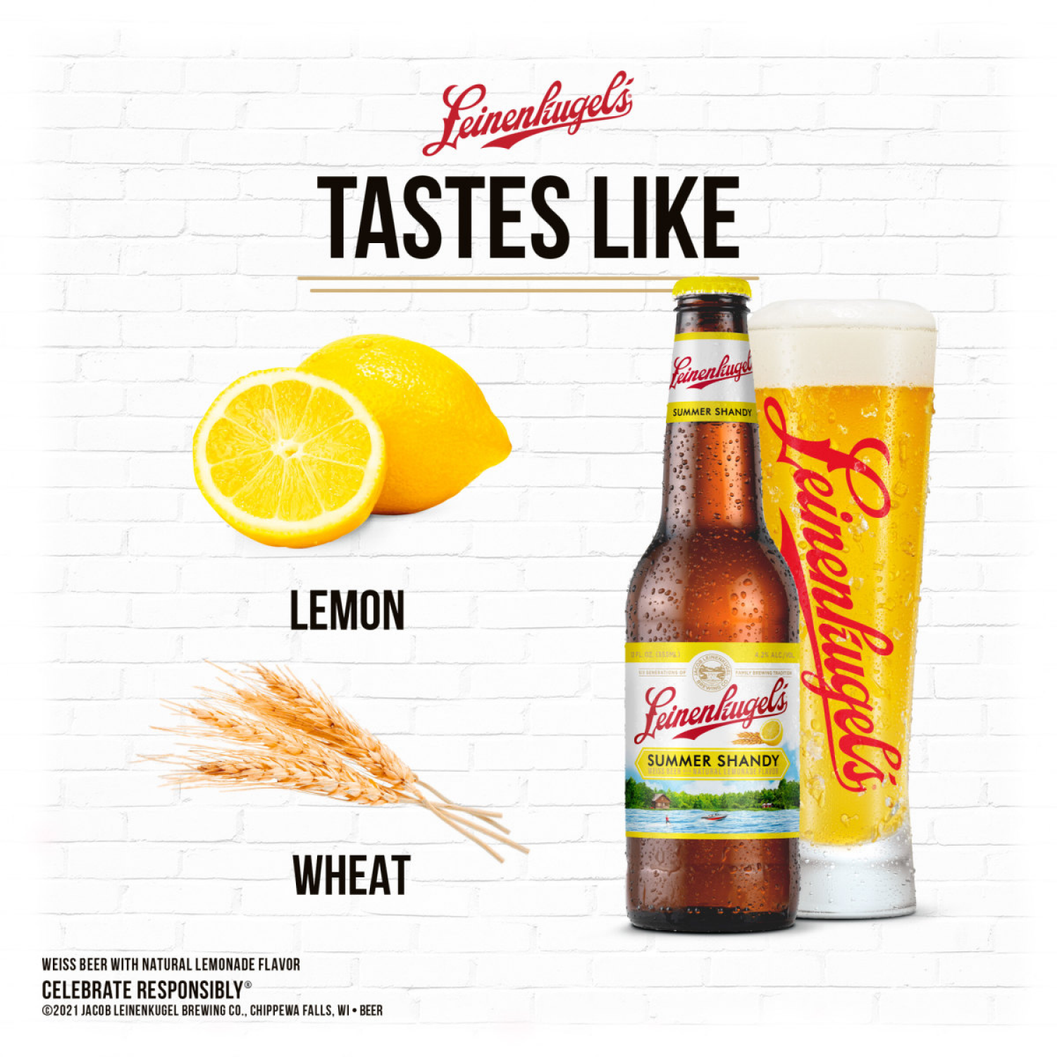slide 2 of 5, Leinenkugel's Summer Shandy Craft Beer, 4.2% ABV, 12-pack, 12-oz beer bottles, 12 ct